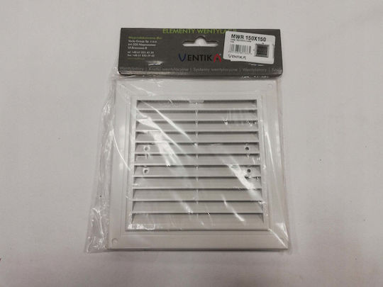 Ventika Lüftungsgitter 15x15cm Quadratisch mit Sieb