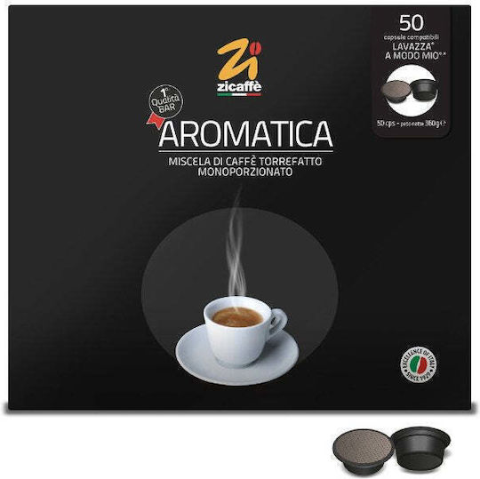 ZiCaffe Espresso Aromatica Capsules Compatible with LavAzza A Modo Mio Machine 50 Caps
