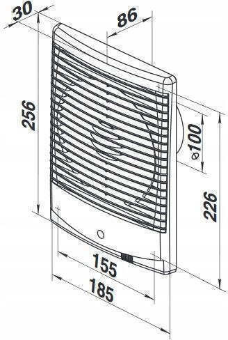 Ventika Wandventilator Badezimmer 100mm Weiß