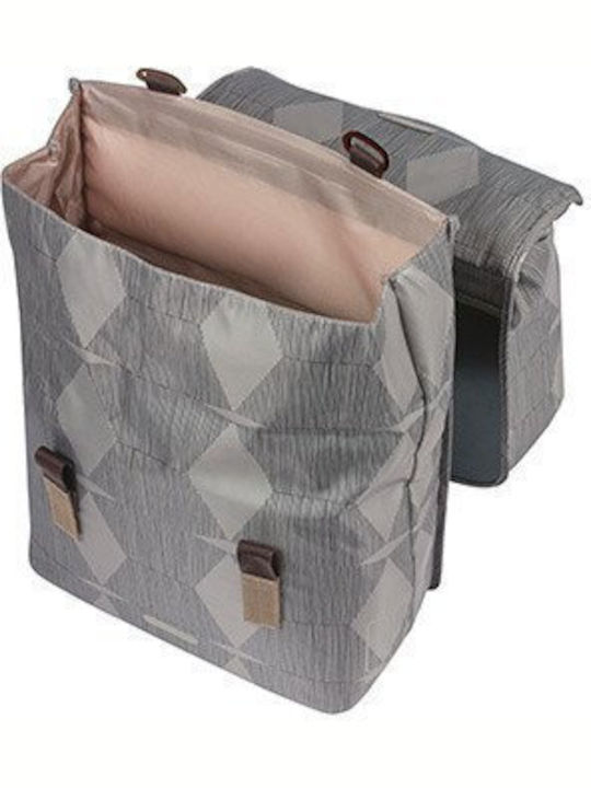 Basil Double Bicycle Rack Bag Brown