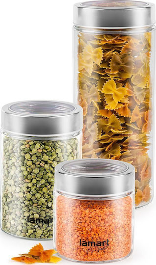 Lamart Set 5 Stück Lebensmittelgläser Nudeln Getreide mit Deckel Glas Transparent 2200ml 5 Stück Lamart Set 5 Stück Lebensmittelgläser Nudeln Getreide mit Deckel Glas Transparent 2200ml 5 Stück