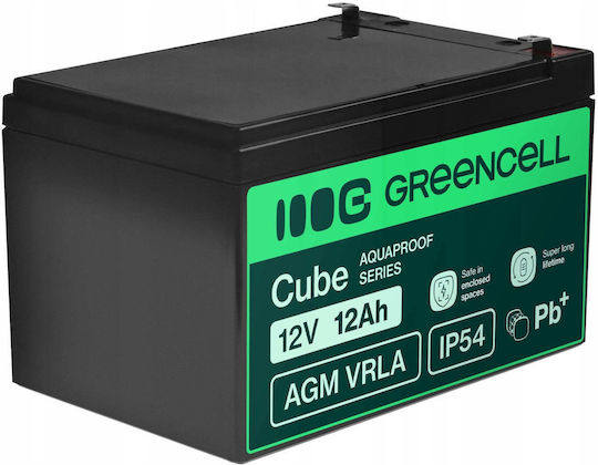 Green Cell AGM12V12AH-J Батерия UPS с Капацитет 12Ah и Напрежение 12V