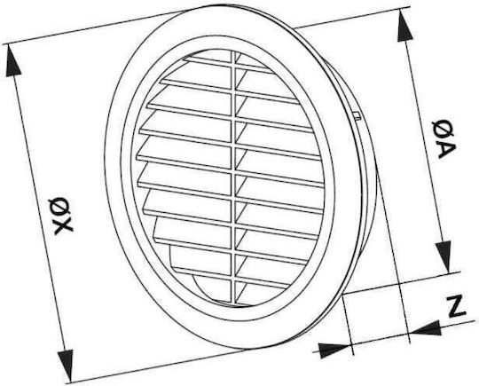 Awenta Vent Louver Round with Screen