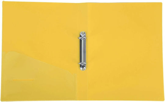 Deli Arc Ring Binder 4/30 for A4 Paper Yellow 1 Piece