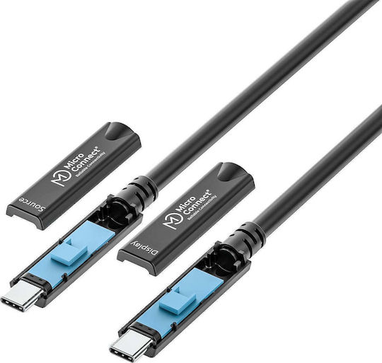 Microconnect Video Cable USB-C male - USB-C 60W Μαύρο 15m MC-USB3.2CC15-8K-OP