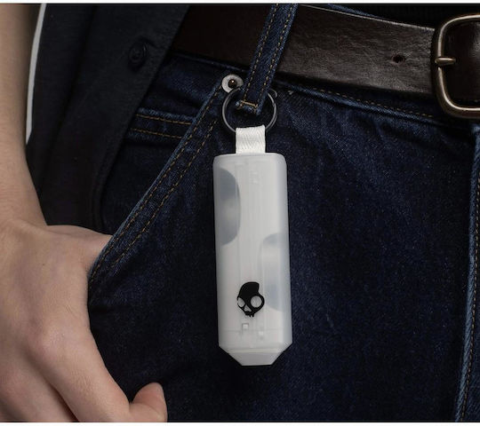 Skullcandy Dime 360 In-ear Bluetooth Handsfree Ακουστικά με Αντοχή στον Ιδρώτα και Θήκη Φόρτισης Λευκά