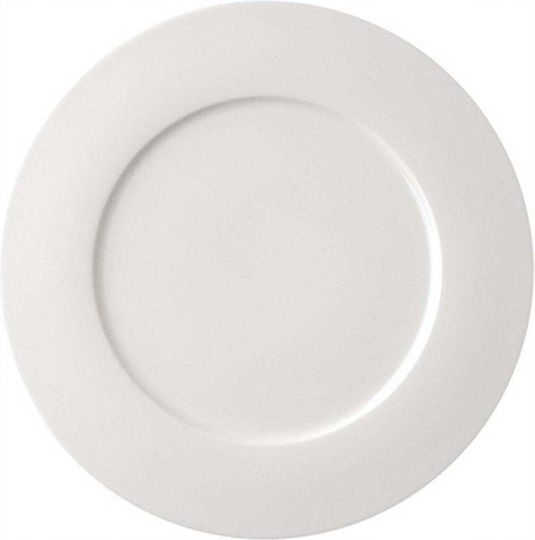 Rak Porcelain Fine Dine Servierplatte Untiefe aus Porzellan Weiß mit Durchmesser 29cm