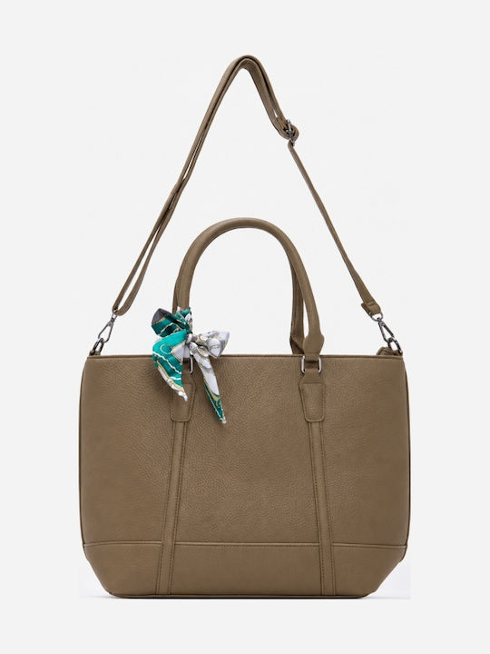 Fabric Women's Shoulder Crossbody Bag Khaki