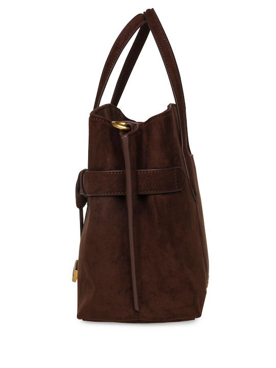 Leather Women's Shopper Bag Suede Brown