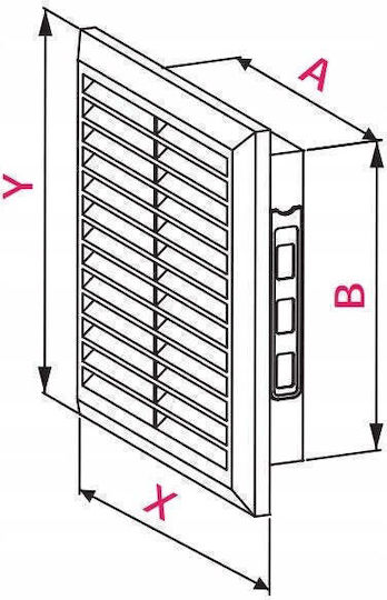Awenta Vent Louver 11x14cm Rectangular With Sieve