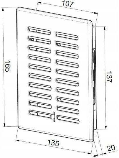 Awenta Vent Louver 11x14cm Square