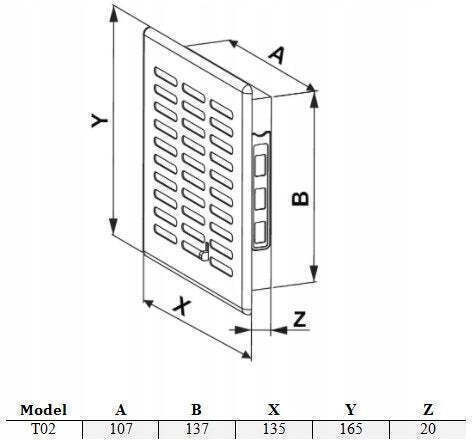 Awenta Vent Louver 11x14cm Square