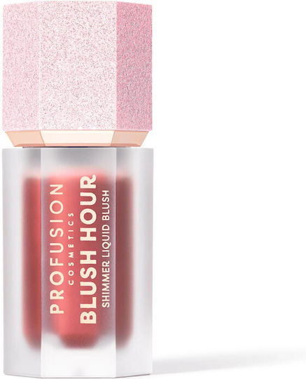 Profusion Cosmetics Shimmer Hour Liquid Ρουζ Berry Mimosa 6ml