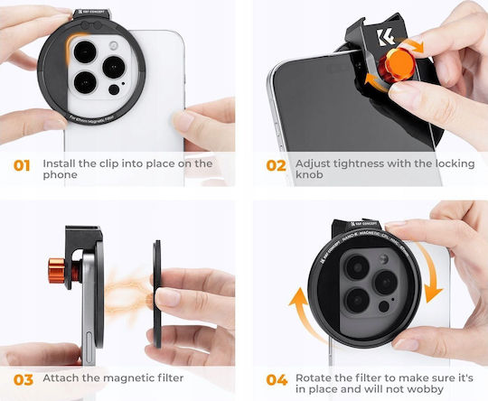 Kf Magnetic Clip Holder Lens Filters 67mm Phone Smartphone K&f Concept/kf01.2675