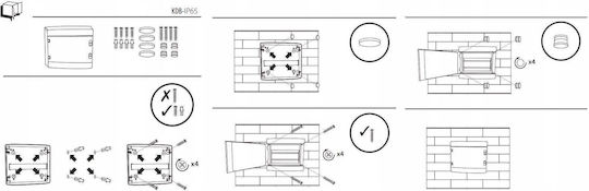 Kanlux Wall Mounted Waterproof Fuse Box 1 Row 12 Elements