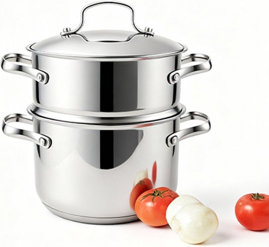 Swiss Haus Stainless Steel Shallow Steamer Pot 12lt / 24cm