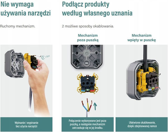 Legrand Plexo Einzeln Gemauerte Steckdose Wasserdicht Grau