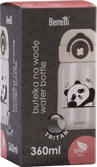 Ion8 Kids Water Bottle Made of Tritan Plastic with Straw Panda 360ml