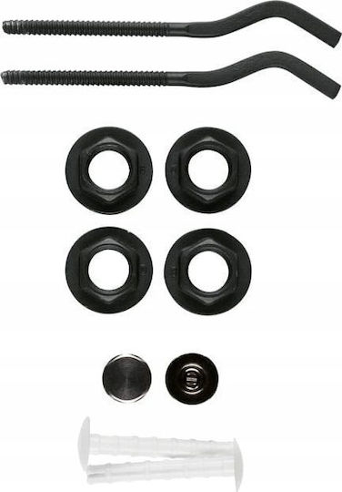 Kfa Zentralheizung Zubehör Set 878-200-81 Abdeckungen Haken Schwarz Aluminium