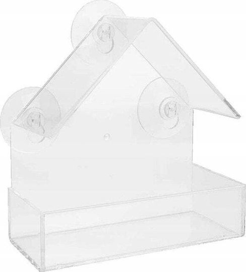 Garden&fun Transparent Acrylic Bird Feeder Window 14.8x6.7x15.5cm Suction Cups