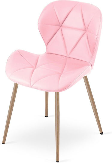 Mango Столове За Кухня С Покритие От Изкуствена Кожа Розови 4 Бройки 68x52x49см