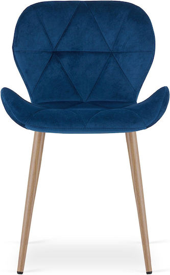 Mango Καρέκλες Τραπεζαρίας Βελούδινες Navy Velvet 2τμχ 61x52x41εκ.