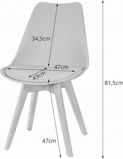 Dining Room Set with 4 Chairs 120x80cm