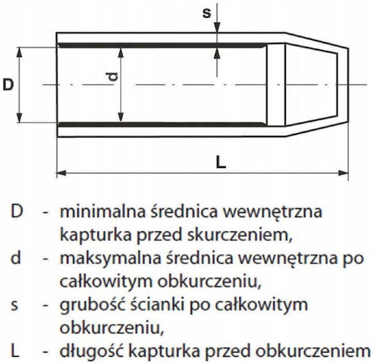 Radpol Термоусадяемо Кабелно с Вътрешно Лепило Черно WKKK16018000085C0