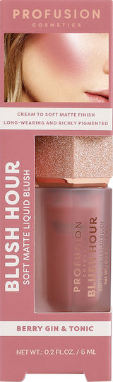 Profusion Cosmetics Blush Hour Течен Руж Berry Gin & Tonic 6ml