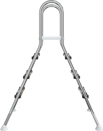 vidaXL Pooltreppe aus Rostfreiem Stahl Silber