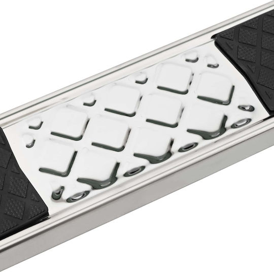 vidaXL Poolstufe aus Rostfreiem Stahl 50x9x3,5cm Silber