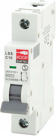 KOOP Elektro Automatic Circuit Breaker 10A Single Pole AC 1-00015-15499
