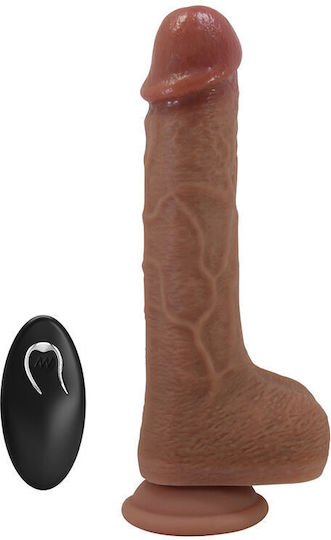 Pretty Love Tommy Realistic Vibrator with Remote Control Brown