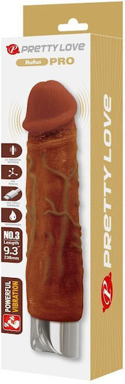 Pretty Love Realistic Vibrator with Remote Control Brown