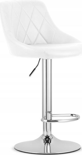 Barhocker Weiß Eco-Leder 2 Stück