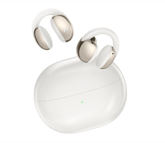 TCL CrystalClip Open Ear Căști Bluetooth Handsfree cu Rezistență la Transpirație și Husă de Încărcare Albe