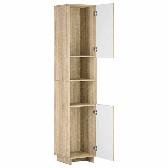 vidaXL Badezimmer-Säulenschrank Ντουλάπι Boden Säule M36.5xB38xHöhe 180cm Sonoma