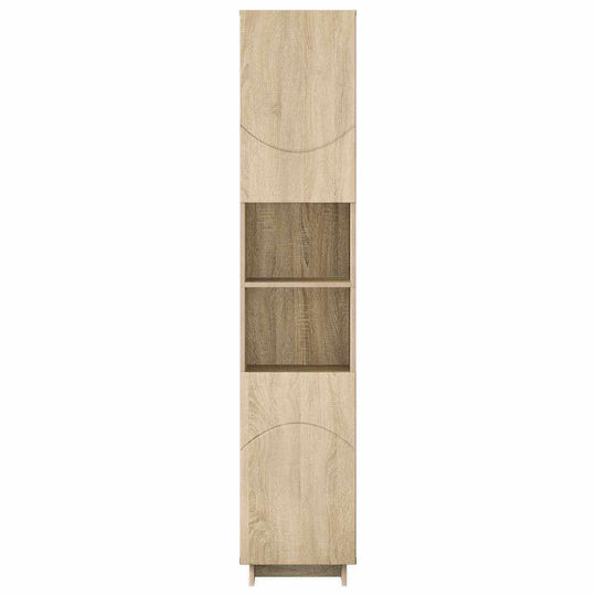 vidaXL Badezimmer-Säulenschrank Ντουλάπι Boden Säule M36.5xB38xHöhe 180cm Sonoma