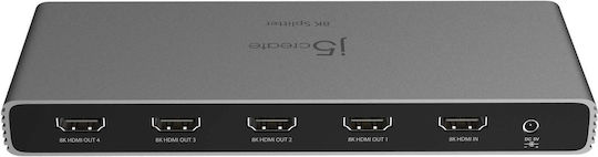 J5create HDMI 2.1 8K Сплитер с 4 Посоки Jdsh814-n