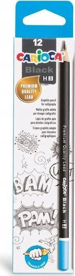 Carioca Τεχνικά Μαύρα Μολύβια H 12