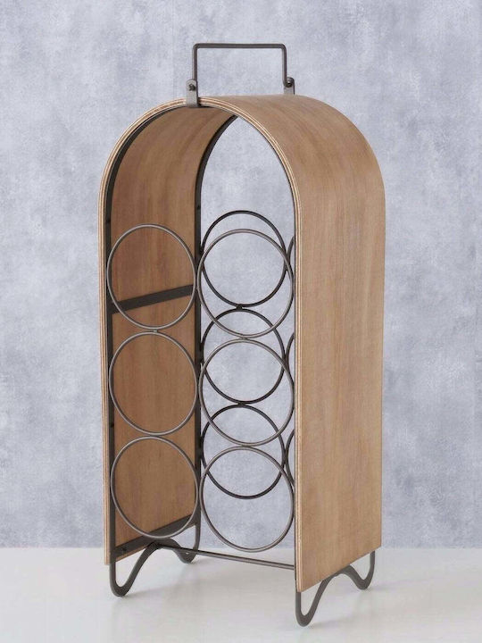 Boltze Cu Picioare Suport Metalic Pentru Sticle Maro 21x18cm Boltze Cu Picioare Suport Metalic Pentru Sticle Maro 21x18cm