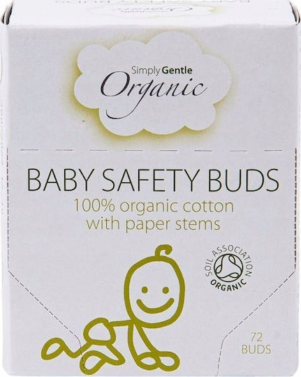 Simply Gentle Kinder Baumwollstäbchen Biologisch Abbaubar 72 Stück