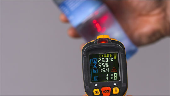 Pancontrol Infrarot- und Laserthermometer Für Temperaturen Bis 50°C Mit Verhältnis von Abstand zum Ziel 12:1