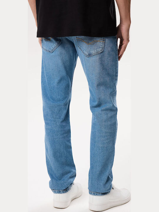 NEWMAN 264 Pantaloni De Blugi Pentru Bărbați Lejer Straight Fit Albastru