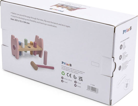 Viga Toys Ударна играчка Polarb от дърво за 12+ месеца