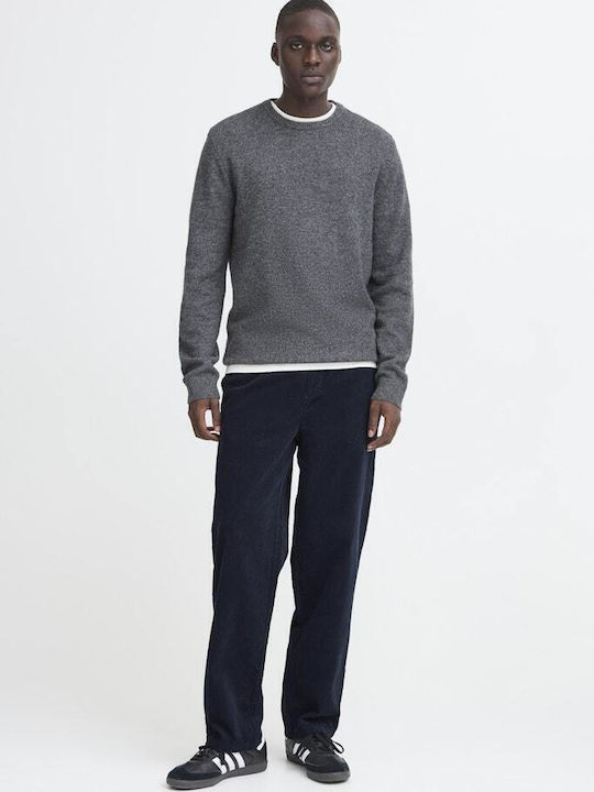 Men's Elastic Loose Fit Blue Trousers