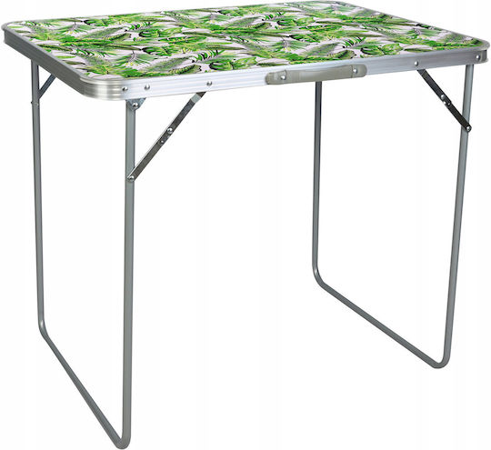 Ambiance Masă Din Aluminiu Pentru Camping Pliabilă În Valiză 80x60x70cm Albă