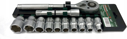 Mercaton Ratschen- und Steckschlüssel-Set 1/2" 12 Stück