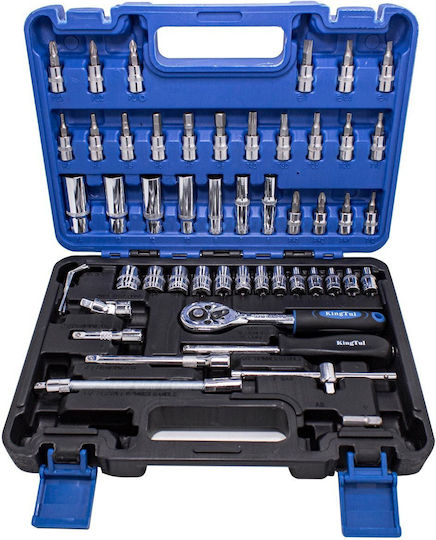 ISMA Fieldmann Ratschen- und Steckschlüssel-Set 1/4" 53 Stück