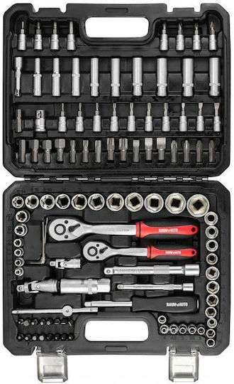 Ratchet with Sockets 1\4" & 3\8" 108 Pieces